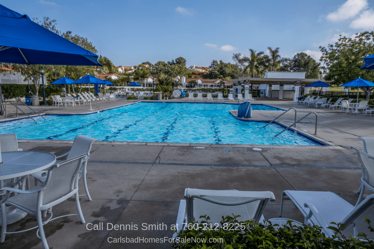 Oceanside CA Townhomes - Enjoy fun pool activities in the solar heated Junior Olympic-sized pool and spa of this townhome for sale in Oceanside CA. 